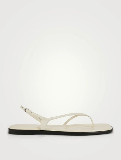 Constance Leather Slingback Thong Sandals