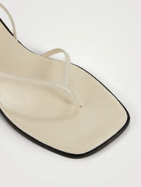 Constance Leather Slingback Thong Sandals