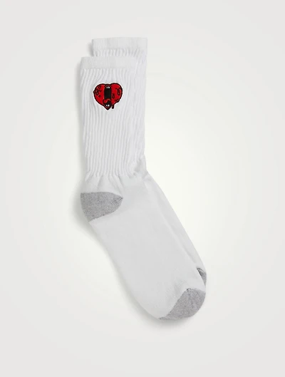Screaming Heart Cotton Socks