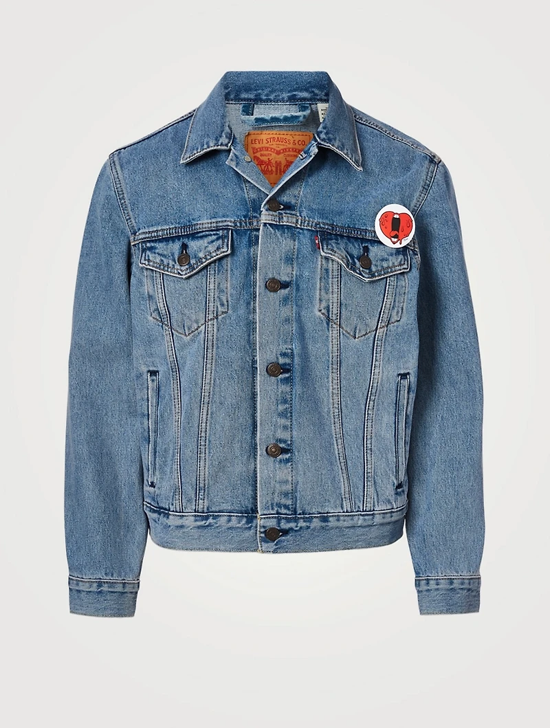 Screaming Heart Jean Jacket