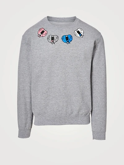 Quattro Screaming Heart Crewneck Sweatshirt