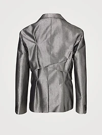 Cotton-Blend Deconstructed Jacket