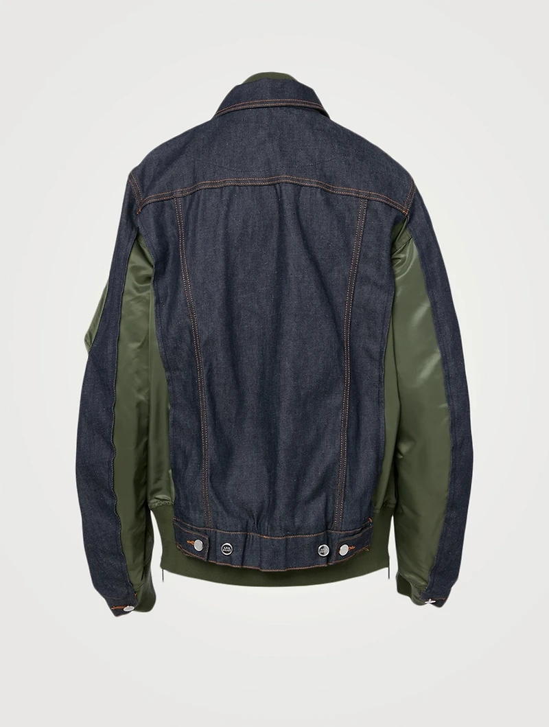 Eimi Nylon And Denim Jacket