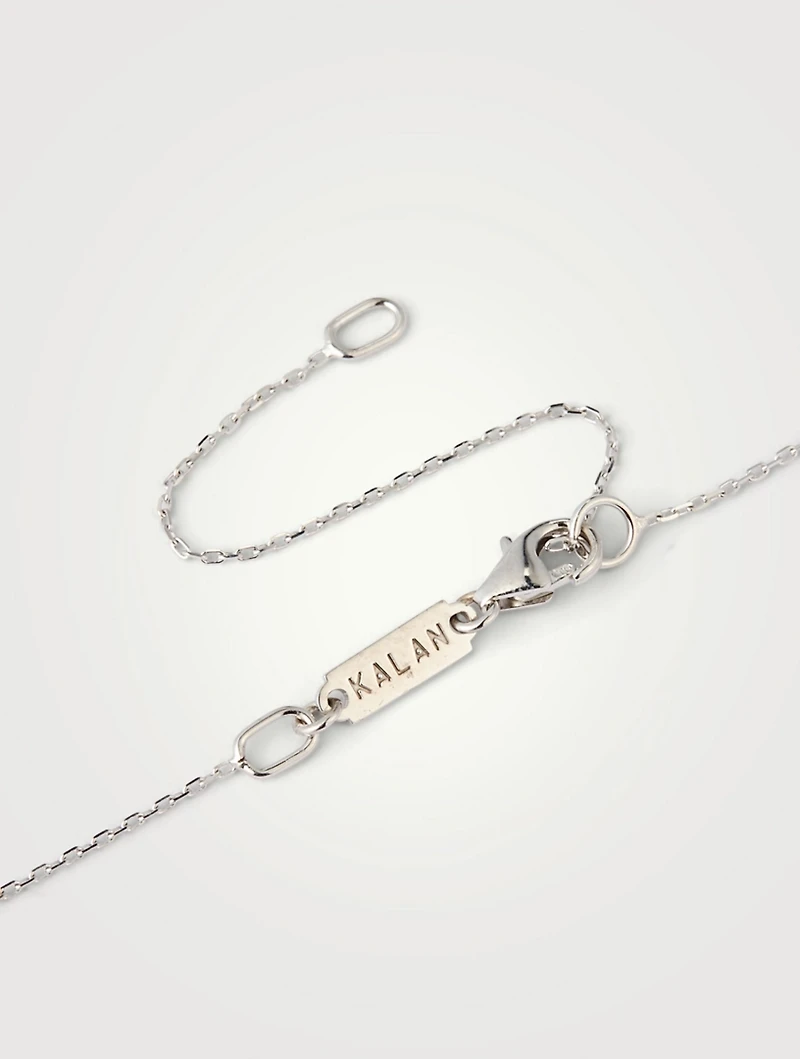Classics 14K White Gold Pendant Necklace With Blue Topaz