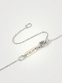 Classics 14K White Gold Pendant Necklace With Blue Topaz