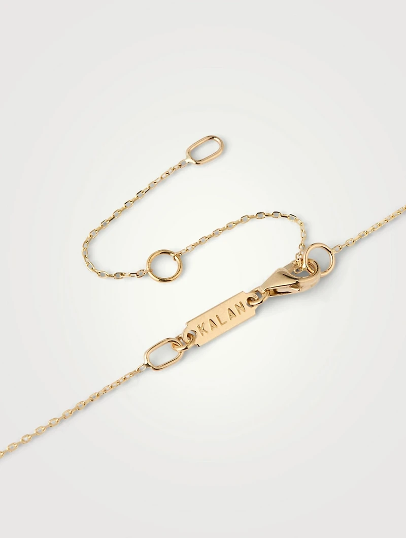 Iris 14K Gold Drop Necklace With Topaz