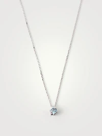Kai 14K White Gold Drop Necklace With Blue Topaz