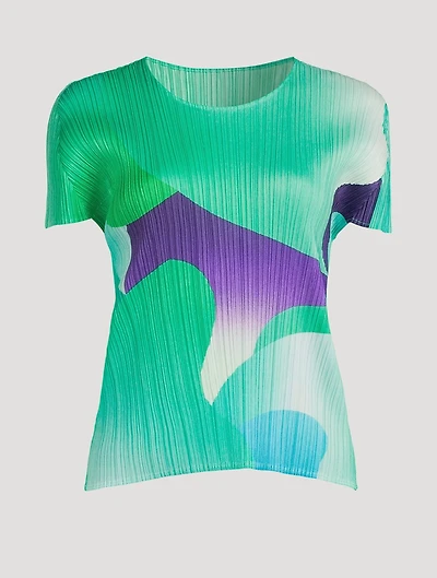 Flower Yawn Short-Sleeve Top