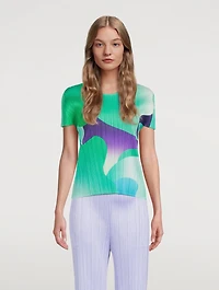 Flower Yawn Short-Sleeve Top