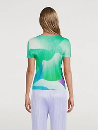 Flower Yawn Short-Sleeve Top