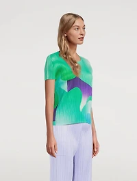 Flower Yawn Short-Sleeve Top