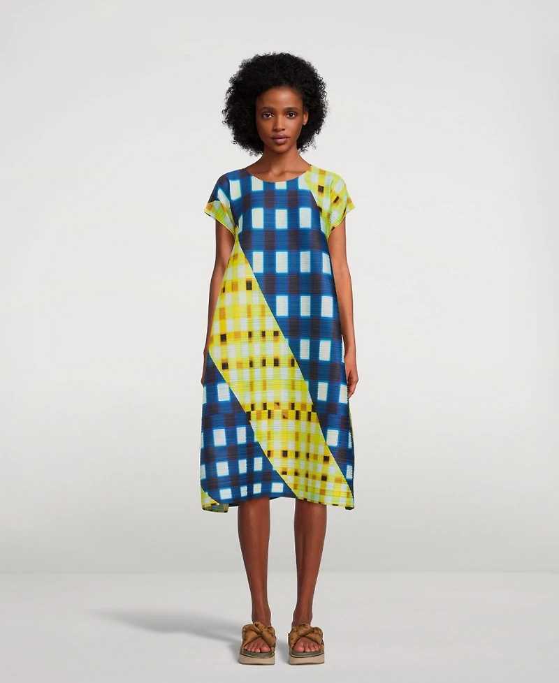 Trek Check Midi Dress