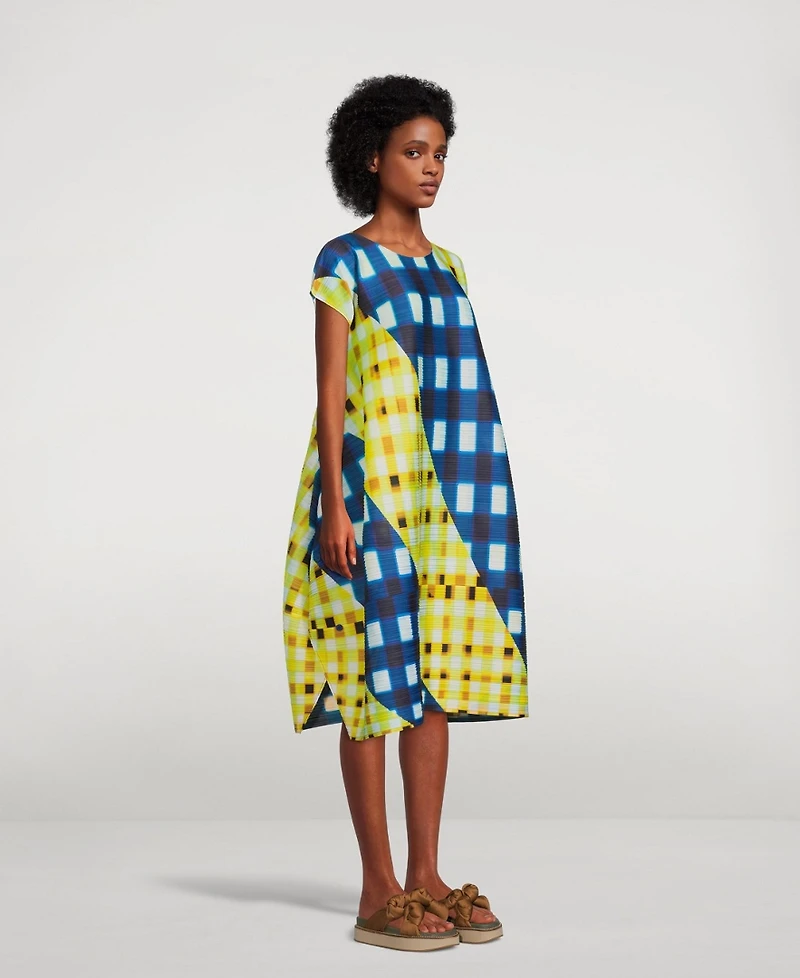 Trek Check Midi Dress