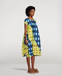 Trek Check Midi Dress