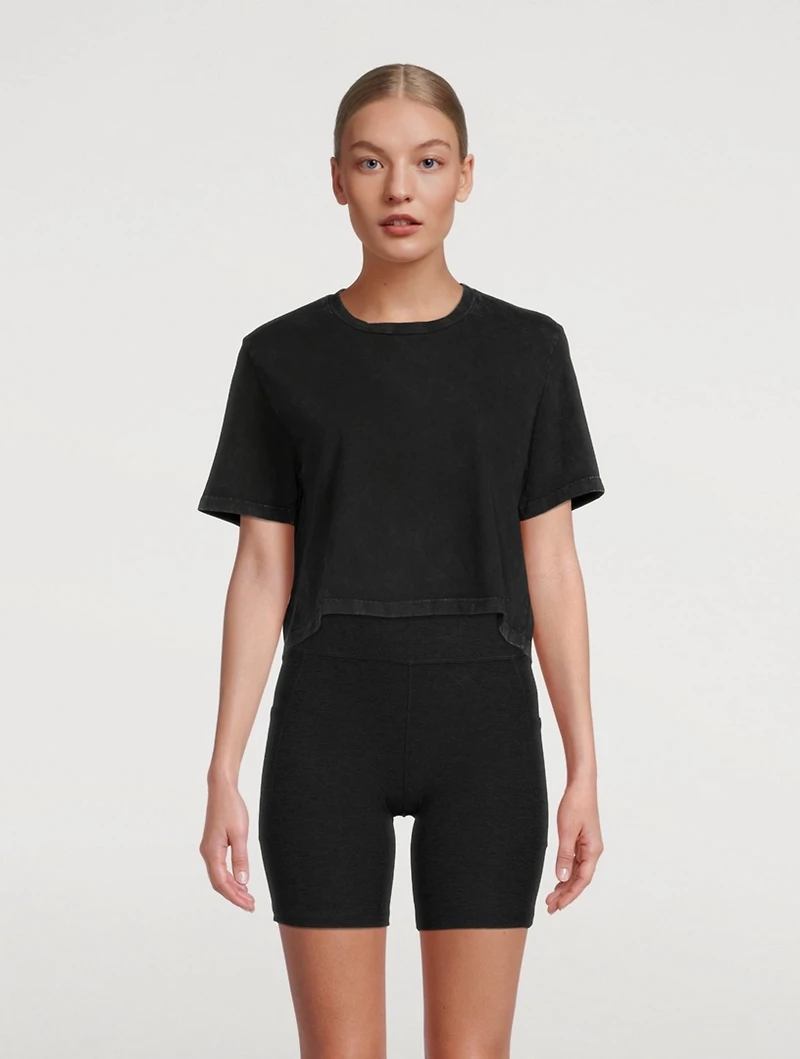Stay Cotton Oversized Cropped T-Shirt