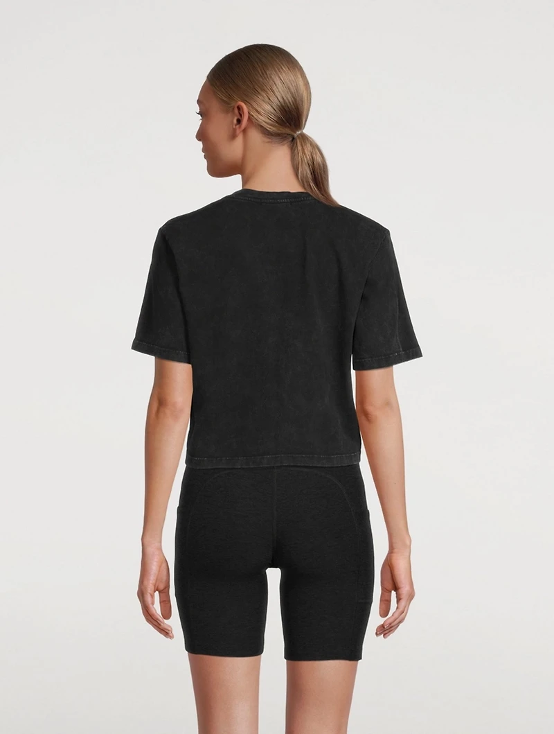 Stay Cotton Oversized Cropped T-Shirt