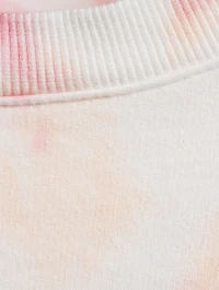 Weekend Terry Cotton Cropped Sweatshirt Tie Dye Print