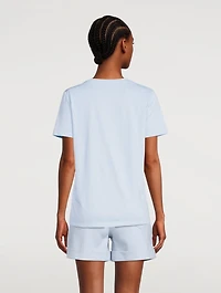 Cotton Logo T-Shirt With Buttons