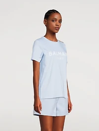 Cotton Logo T-Shirt With Buttons