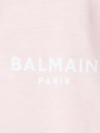 Cotton T-Shirt With Small Flocked Logo