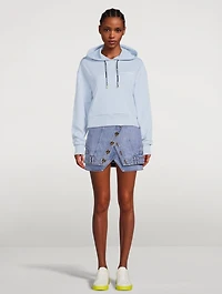 Cropped Cotton Hoodie
