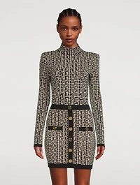 Jacquard Sweater Monogram Print