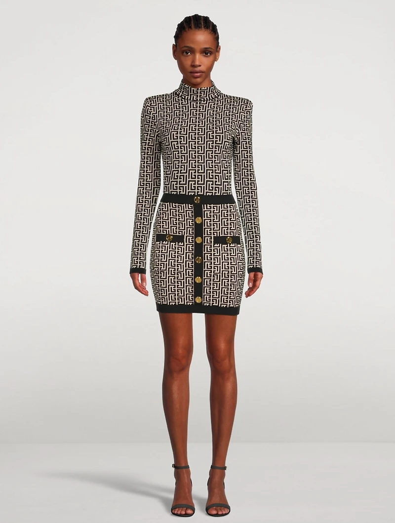Jacquard Sweater Monogram Print