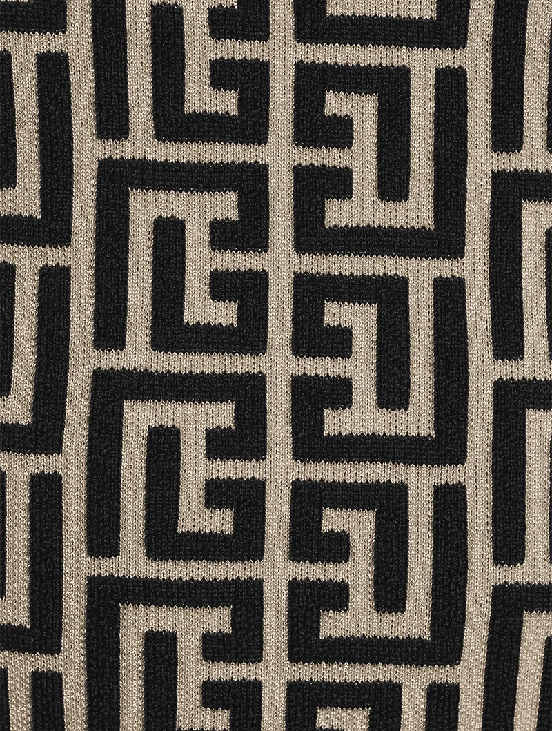 Jacquard Sweater Monogram Print