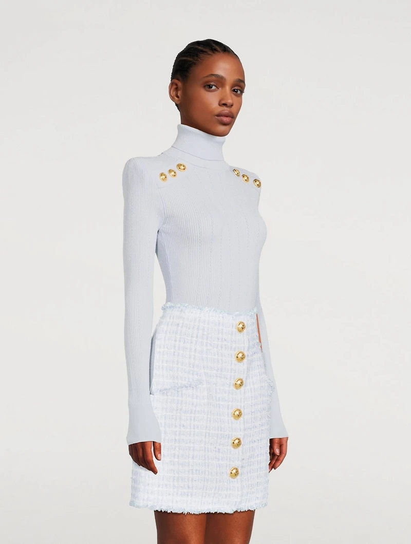 Ribbed Turtleneck Sweater