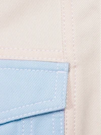 Buttoned Patchwork Mini Denim Skirt