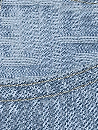 High-Waisted Flare Jeans With Monogram Pockets