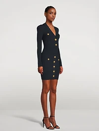 Long-Sleeve Knit Mini Dress