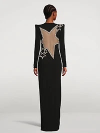 Long-Sleeve Gown With Embellished Stars
