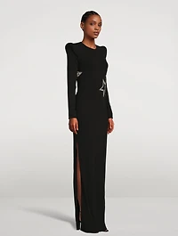 Long-Sleeve Gown With Embellished Stars