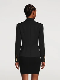 Grain De Poudre Double-Breasted Blazer