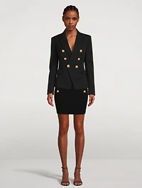 Grain De Poudre Double-Breasted Blazer