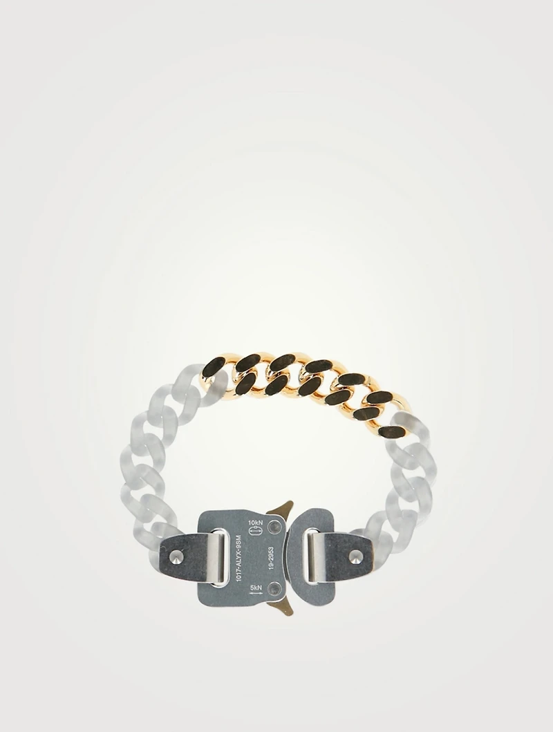 Transparent Chain And Metal Buckle Bracelet