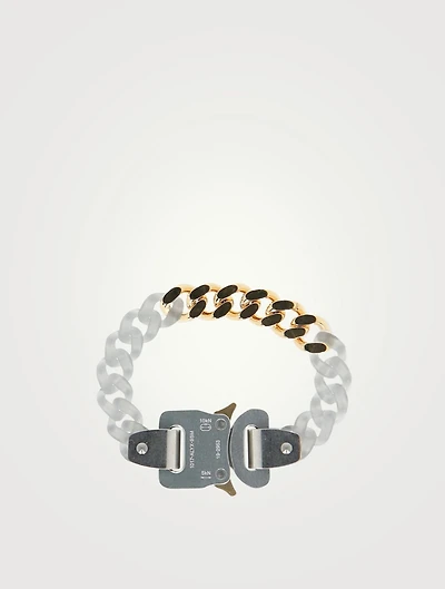 Transparent Chain And Metal Buckle Bracelet