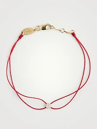 Illusion 18K Gold Twin Strings Bracelet With Diamonds