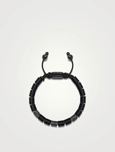 Malibu Tube Beaded Bracelet With Matte Onyx