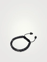 Malibu Tube Beaded Bracelet With Matte Onyx