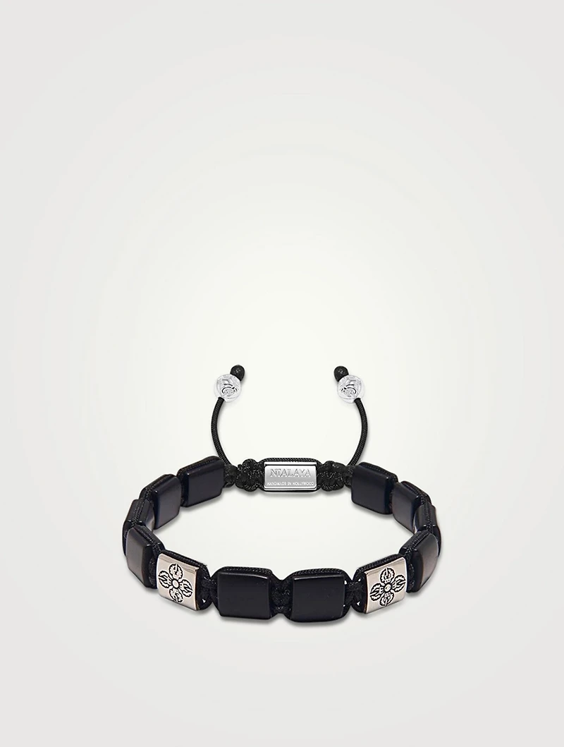 Dorje Beaded Bracelet With Matte Onyx