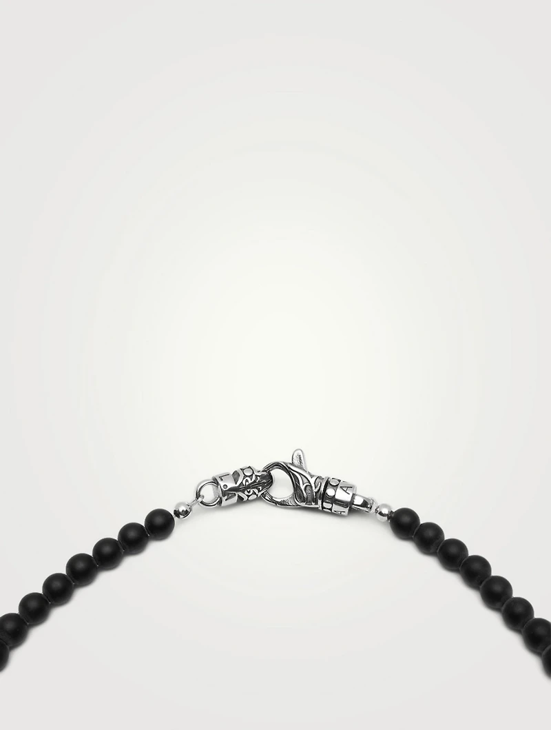 Matte Onyx Beaded Necklace