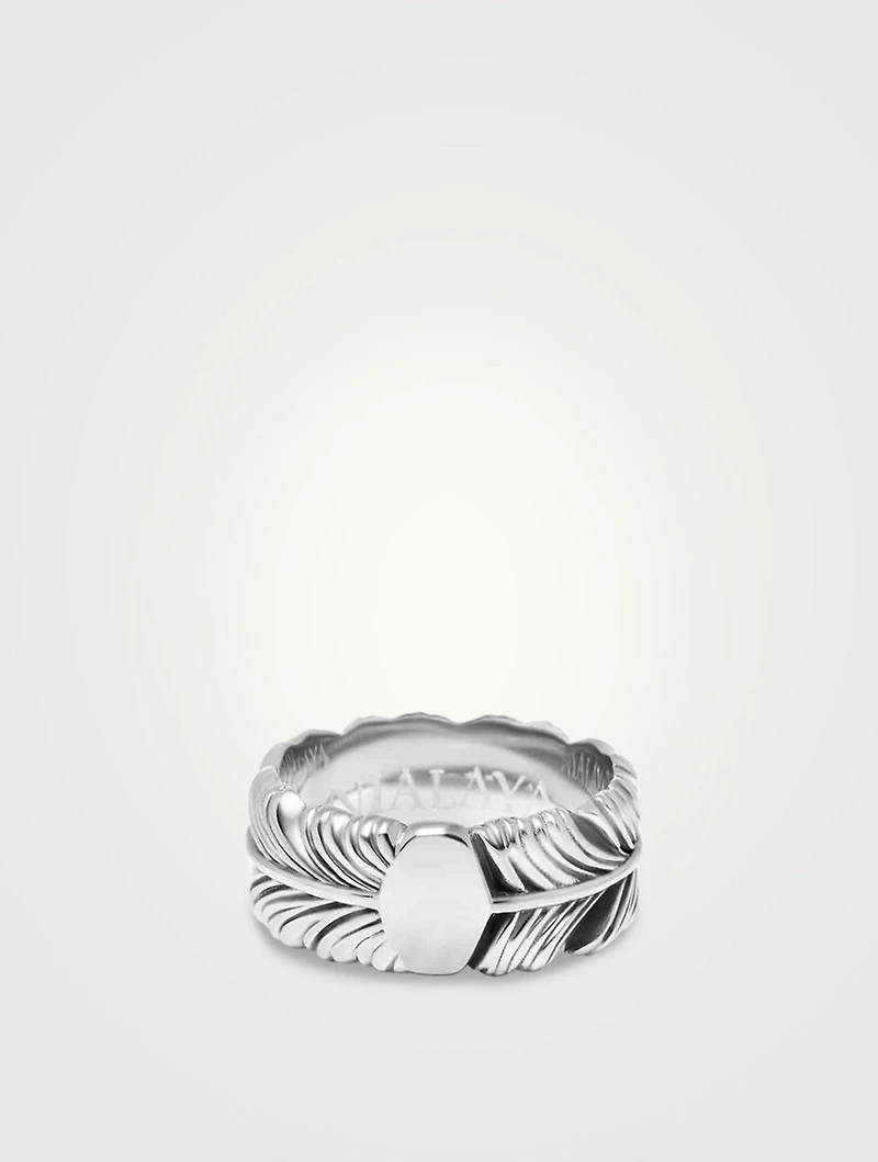 Stainless Steel Feather Ring