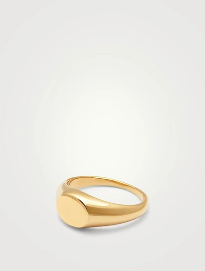 Mini 18K Gold Plated Signet Ring