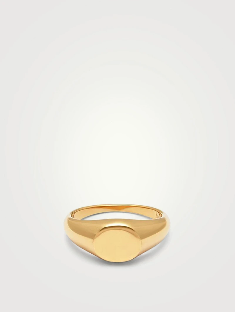 Mini 18K Gold Plated Signet Ring