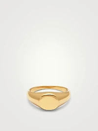Mini 18K Gold Plated Signet Ring