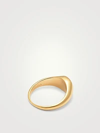 Mini 18K Gold Plated Signet Ring