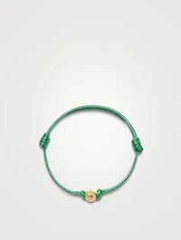 String Bracelet With 18K Gold Plated Bead