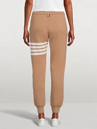 Cashmere Sweatpants With Four-Bar Stripe
